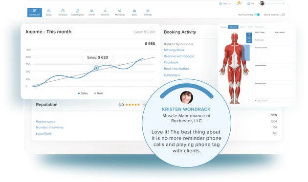 Create a free account today on Massagebook.com!