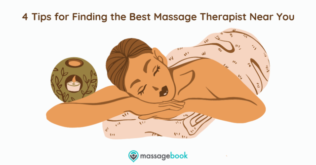 4 Tips for Finding the Best Massage Therapist Near You Cartoon of a person enjoying a massage